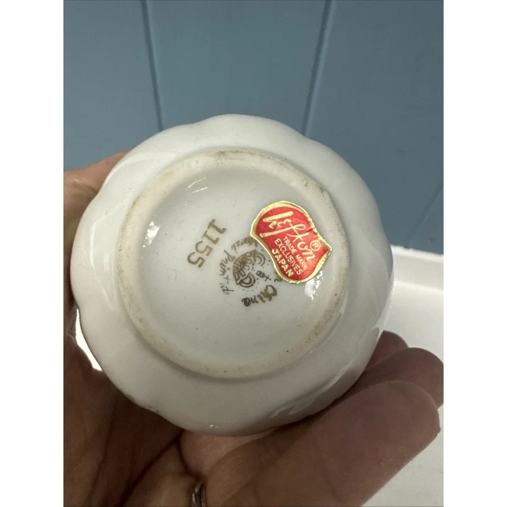 Vtg Lefton Hand Painted Creamer China 